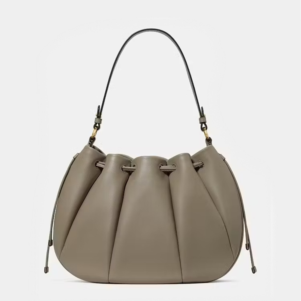 ♠️Kate Spade Pinch Pleated Large Shoulder Bag, Oyster Shell NEW NWT